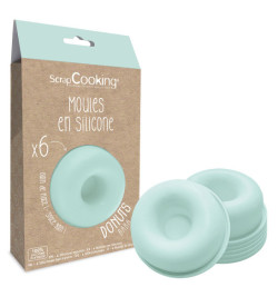 6 Individual silicone moulds Donuts - ScrapCooking