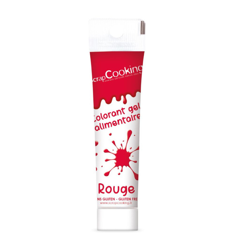 Colorant Gel Tube - ScrapCooking - Rouge - 20g - Colorants alimentaires