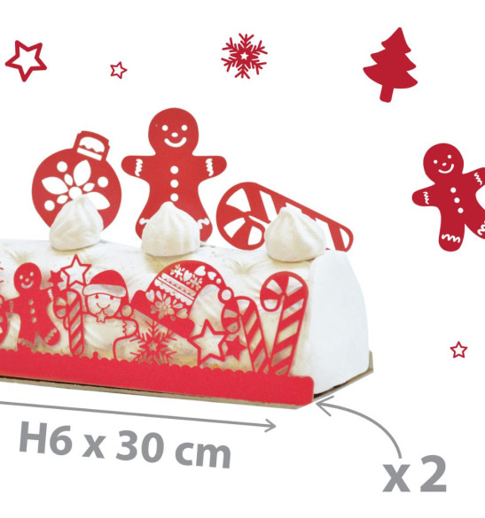 Cake scenery wrapper + cake toppers Christmas - ScrapCooking®