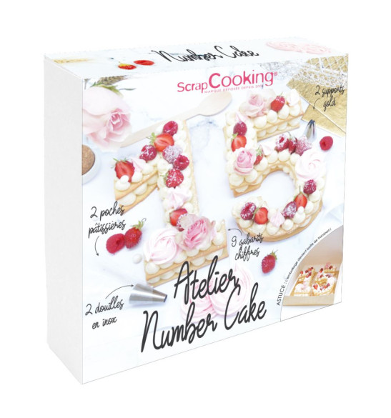 Atelier number cake packaging - ScrapCooking