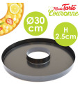 Non-stick round tart pan with removable base