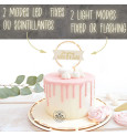 Joyeux Anniversaire LED cake topper