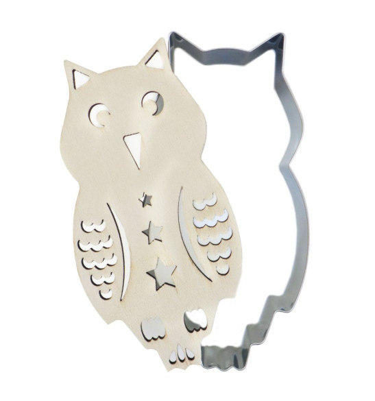 Cookie cutter + wood embosser owl - product image 3 - ScrapCooking