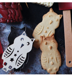 Cookie cutter + wood embosser owl - product image 2 - ScrapCooking