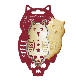 Cookie cutter + wood embosser owl - product image 1 - ScrapCooking