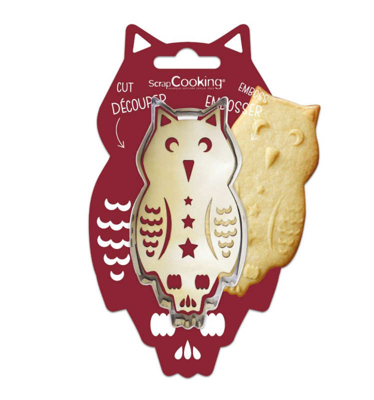 Cookie cutter + wood embosser owl