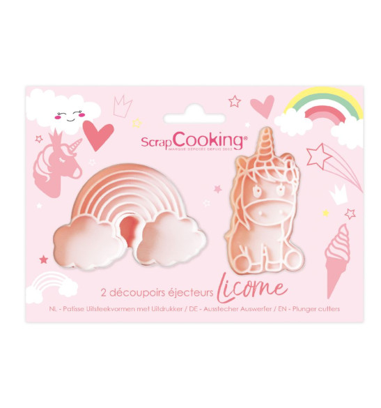 2 Unicorn plunger cutters - product image 1  - ScrapCooking