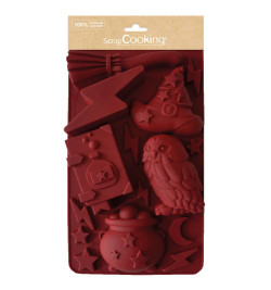 Silicone mould with 6 wizard-themed cavities - ScrapCooking®