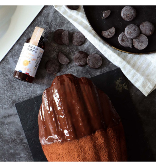 Madeleine XXL tout choco Arome naturel liquide Fleur d'oranger - ScrapCooking