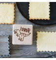 Wooden cookie stamp "Dino" + cookie cutter