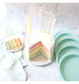 Rainbow cake anniversaire 5 moules gateau silicone layer cake  - ScrapCooking
