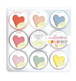 9 mini natural powdered food colourings - product image - ScrapCooking