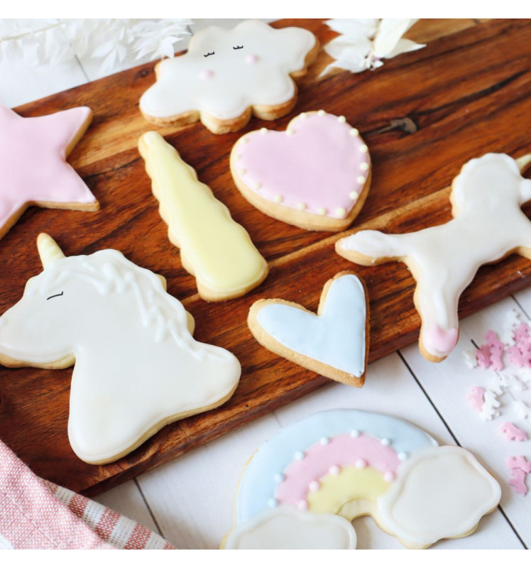 Unicorn-Themed Natural Food Coloring Kit – Dragee, Mint, Lemon Shades |ScrapCooking®