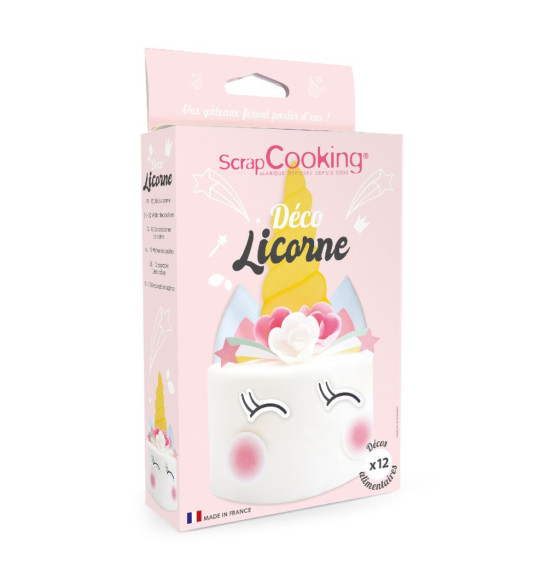 Unicorn edible wafer decoration kit - product image 1 - ScrapCooking