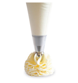 Stainless steel whipped cream piping tip - product image 2 - ScrapCooking