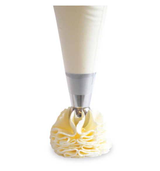 Stainless steel whipped cream piping tip - product image 2 - ScrapCooking