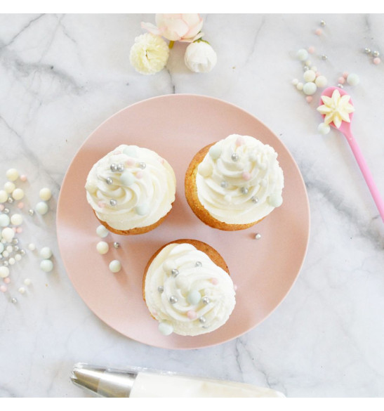Décors sucrés bubbles pastel cupcakes décorés - ScrapCooking