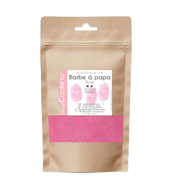 Préparation sucre rose barbe à papa 160g