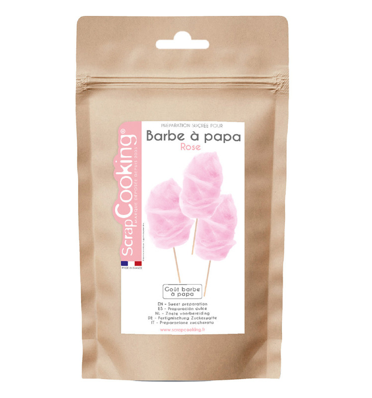 Prépa sucrée barbe à papa - rose - goût barbe à papa 400g