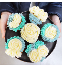 Cupcakes décoration avec Préparation crème au beurre vanille - ScrapCooking