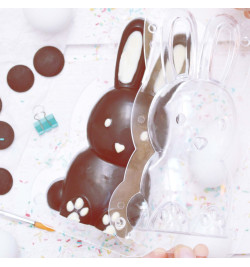 Lapins chocolat Paques démoulage - Moule 3D choco lapin - ScrapCooking