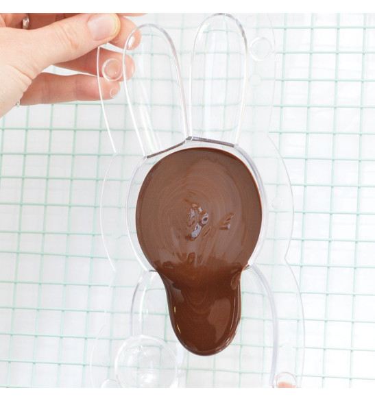 Moulage chocolat étape - Moule 3D choco lapin - ScrapCooking