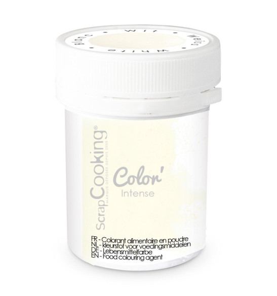 Pot Colorant alimentaire en poudre blanc 5 gr - ScrapCooking