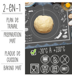 Tapis pâtissier silicone Need'it cuisson four - ScrapCooking