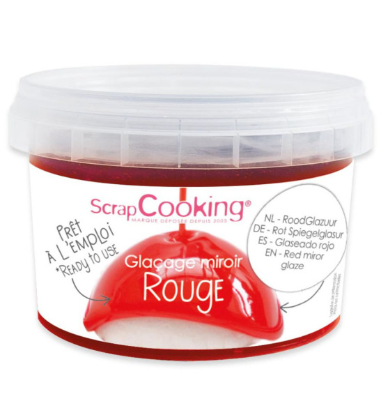 Red ready to use mirror glaze mix 300g - ScrapCooking