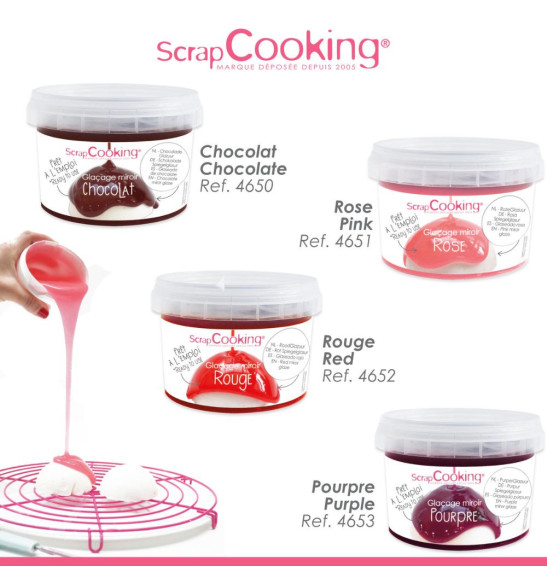 Red ready to use mirror glaze mix 300g