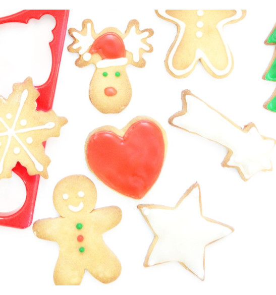 Biscuits Noël décorés - Colorant alimentaire en poudre rouge 5 gr - ScrapCooking