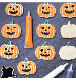 Kit je fais mes biscuits Halloween - Halloween décoration biscuit citrouille - ScrapCooking