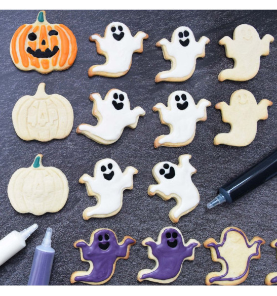 Kit je fais mes biscuits Halloween - Halloween décoration biscuit fantome - ScrapCooking