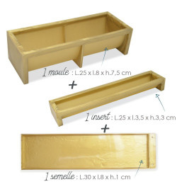 3 Christmas silicone mould for yule log (mould, insert, baking mat) - product image 2 - ScrapCooking