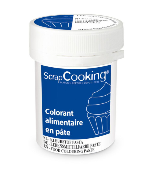 Colorant alimentaire en pâte bleu roi 20g - ScrapCooking