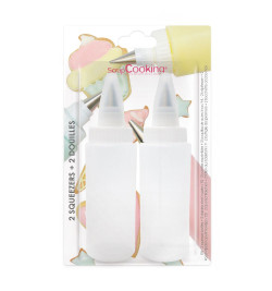 2 Squeeze bottles & 2 icing piping tips - ScrapCooking®