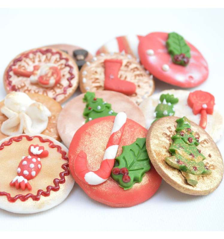 Sablés Noël sucre d'orge - Pâte à sucre rouge 250g - ScrapCooking