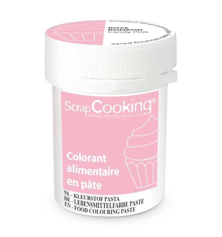 Colorant alimentaire en pâte rose bonbon 20g