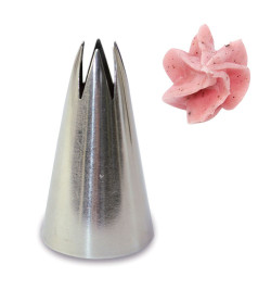 Stainless steel flower piping tip - product image 1 - ScrapCooking
