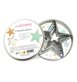 Set of 6 Star cookie cutters - product image 1 - ScrapCooking
