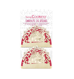 2 Woodland yule log deco wood accessories - product image 4 - ScrapCooking