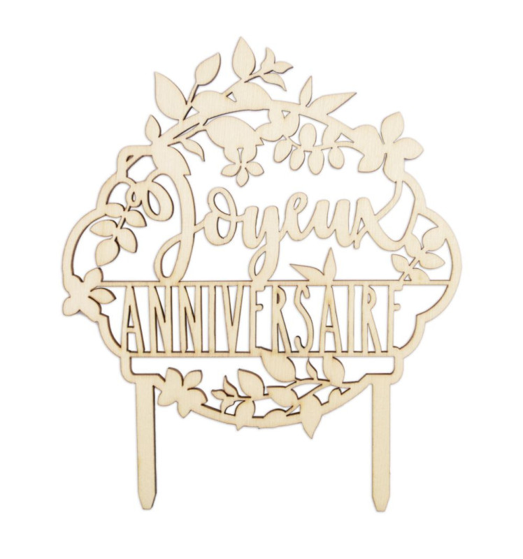 Cake topper bois Joyeux Anniversaire