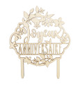 Joyeux anniversaire wood cake topper - product image 1 - ScrapCooking