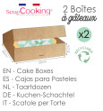 2 Cake boxes -32x32x8 cm - product image 2 - ScrapCooking