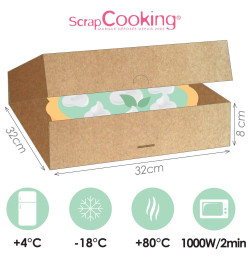 2 boites à gâteaux 32x32x8 cm duo - ScrapCooking