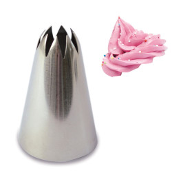 Stainless steel star piping tip - product image 1 - ScrapCooking