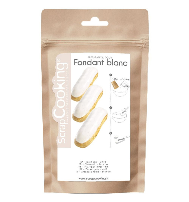 Fondant blanc en poudre pour glaçage 150 gr