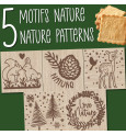 Tampon à biscuits bois forêt enchantée + découpoir - 5 motifs -ScrapCooking