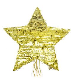 Piñata étoile dorée grand - ScrapCooking