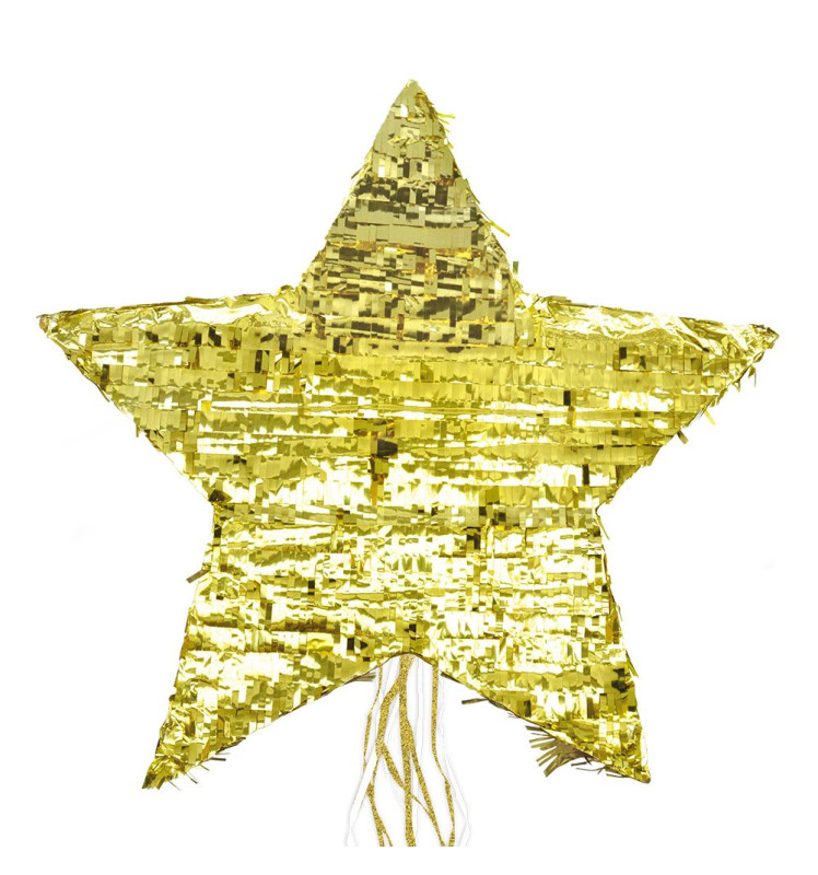 Piñata étoile dorée